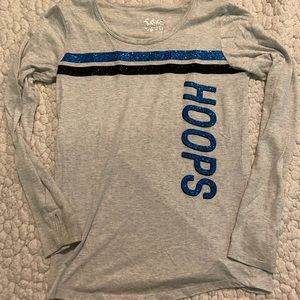 Girls size 14 long sleeve justice tee.